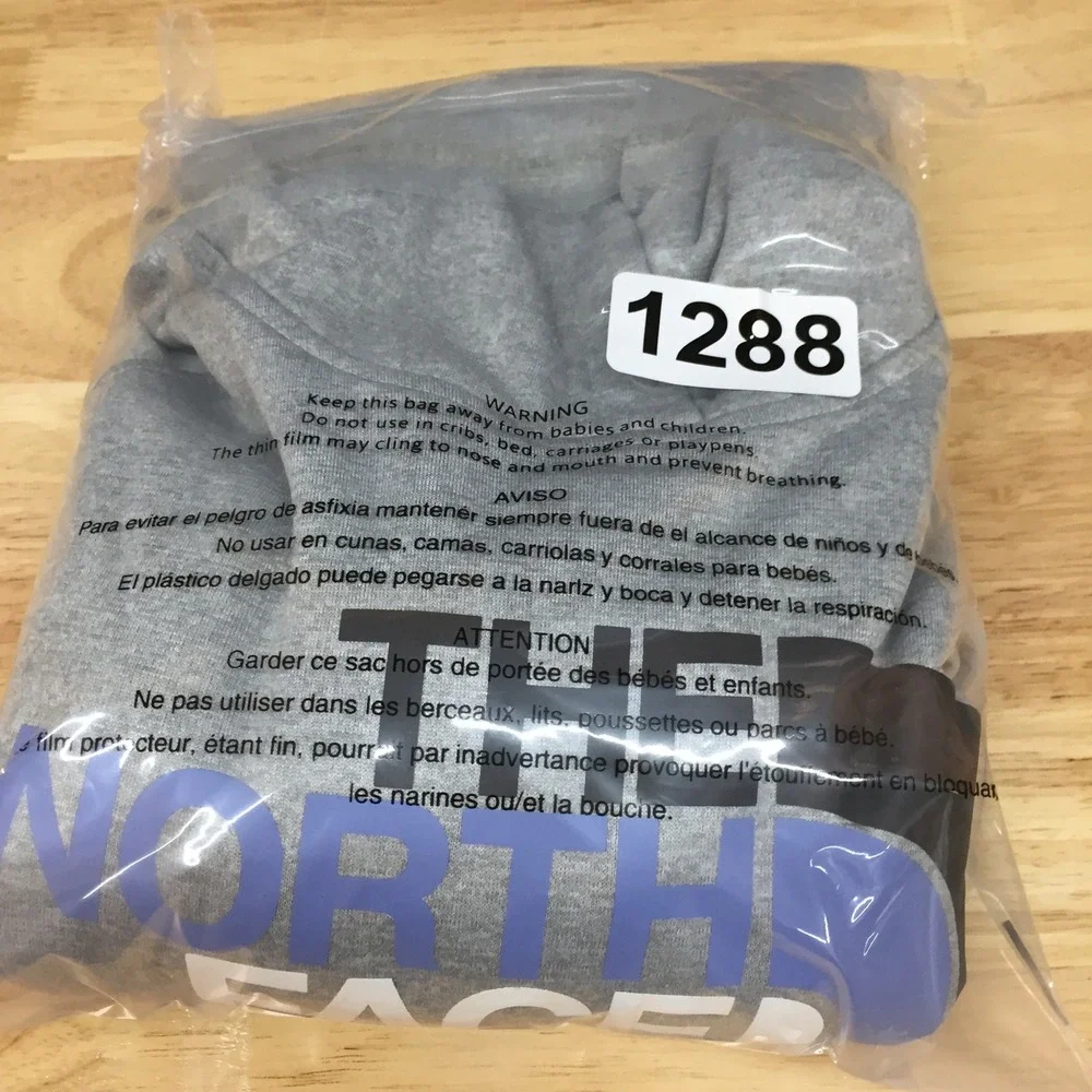 The North Face Mens XL Half Dome Pullover Hoodie Gray Logo‎ Fleece